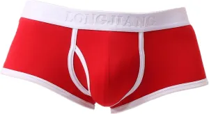 Underwear Man Boxer Front Fly Ultra-Thin Trunks Breathable Comfort Boxer Briefs Stretchy Classic Fit Low Waist Panties Briefs
