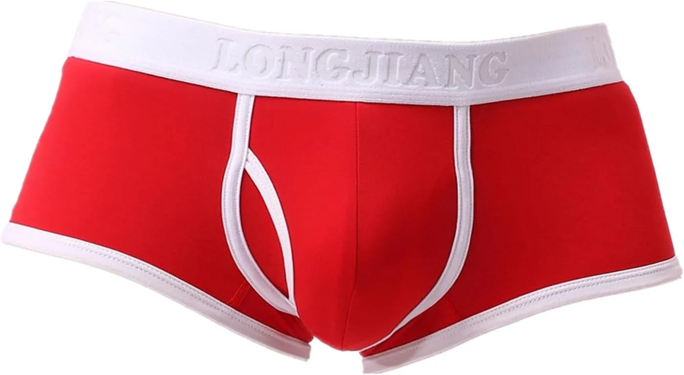 Underwear Man Boxer Front Fly Ultra-Thin Trunks Breathable Comfort Boxer Briefs Stretchy Classic Fit Low Waist Panties Briefs