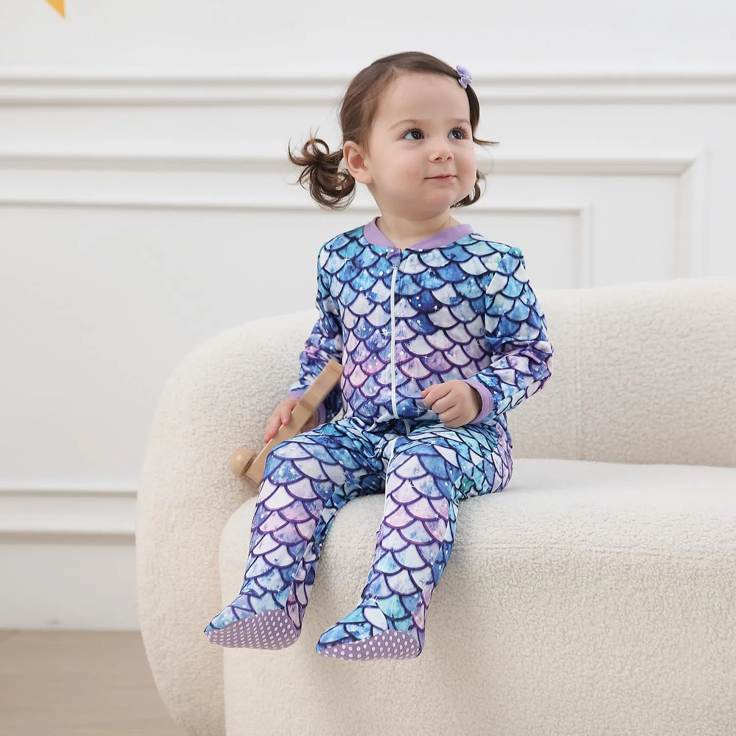 UNIFACO Baby Girls Boys Footed Pajamas One-Piece Sleeper Snug Fit Sleep and Play Zip Front Footie Romper 0-12 Month
