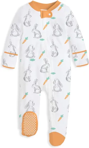 UNIFACO Baby Girls Boys Footed Pajamas One-Piece Sleeper Snug Fit Sleep and Play Zip Front Footie Romper 0-12 Month