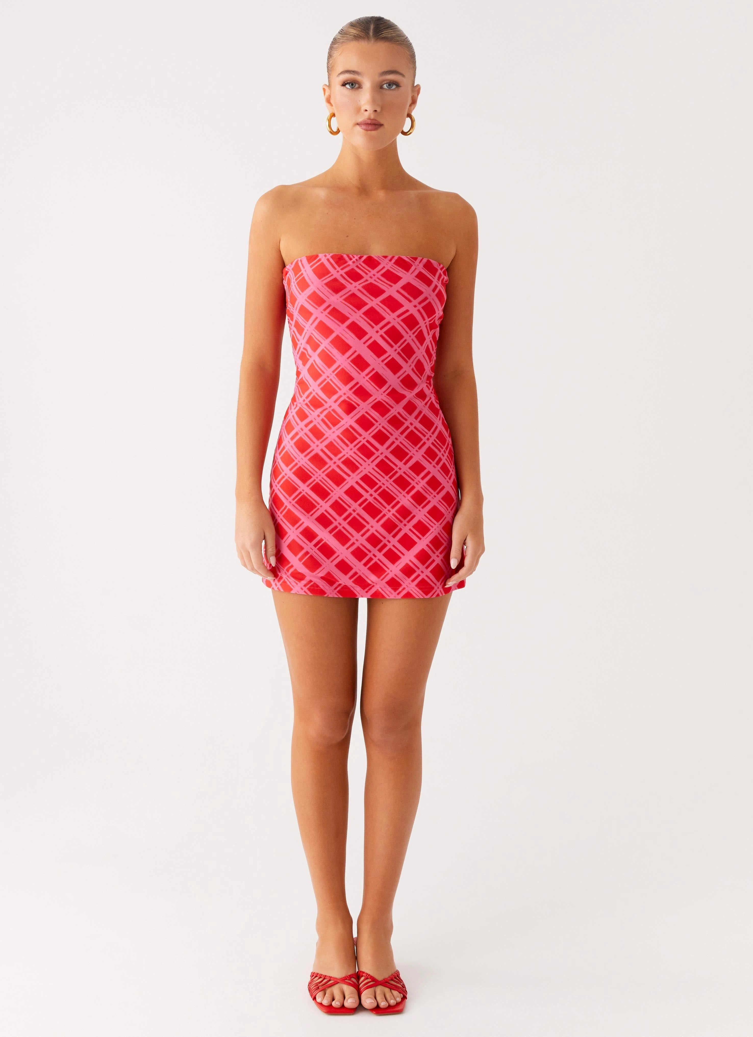 Sophisticated Appeal Family Vibe Hamilton Mini Dress - Pink Check