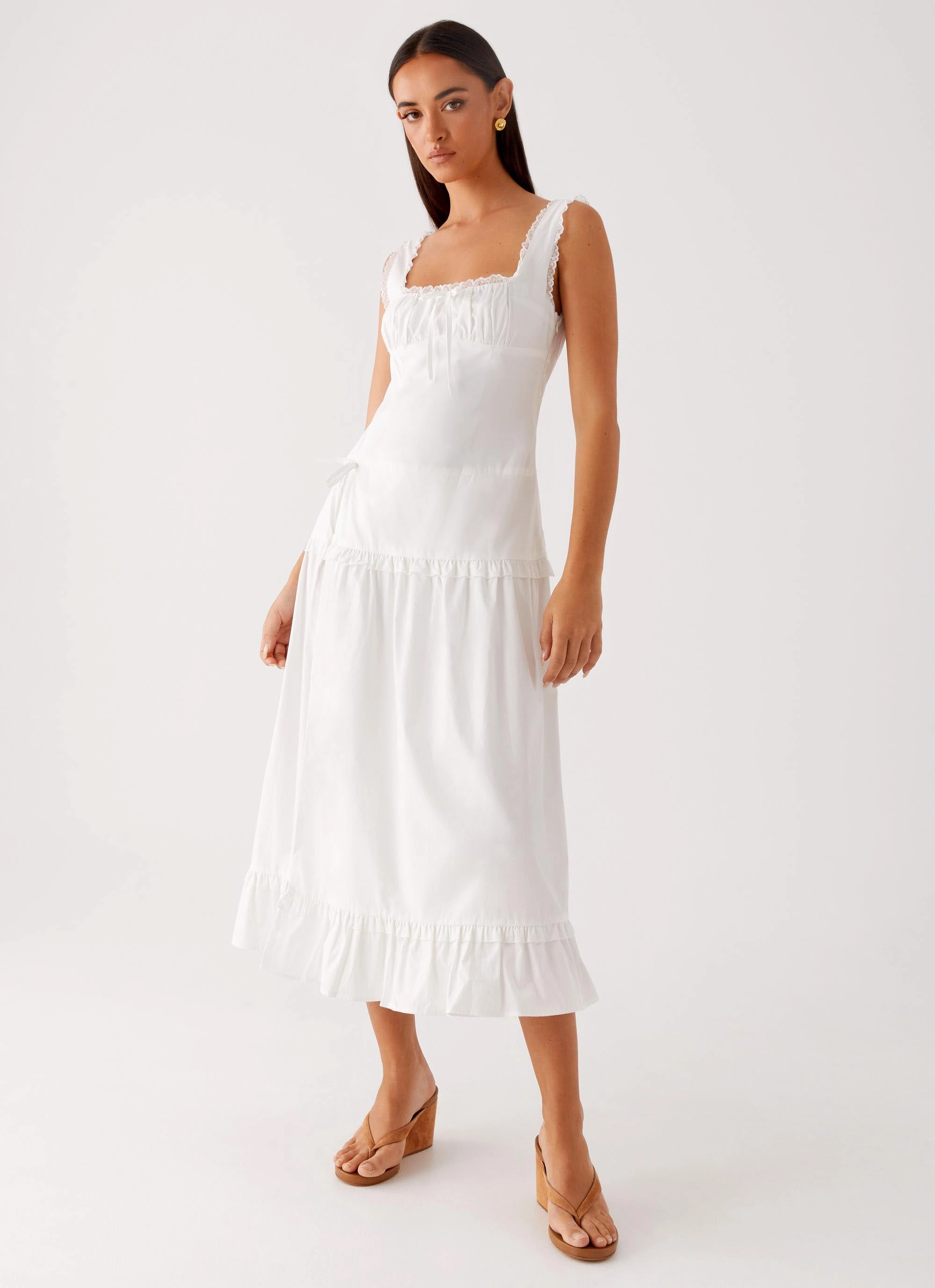 Relaxed Movement Quinn Midi Dress - White