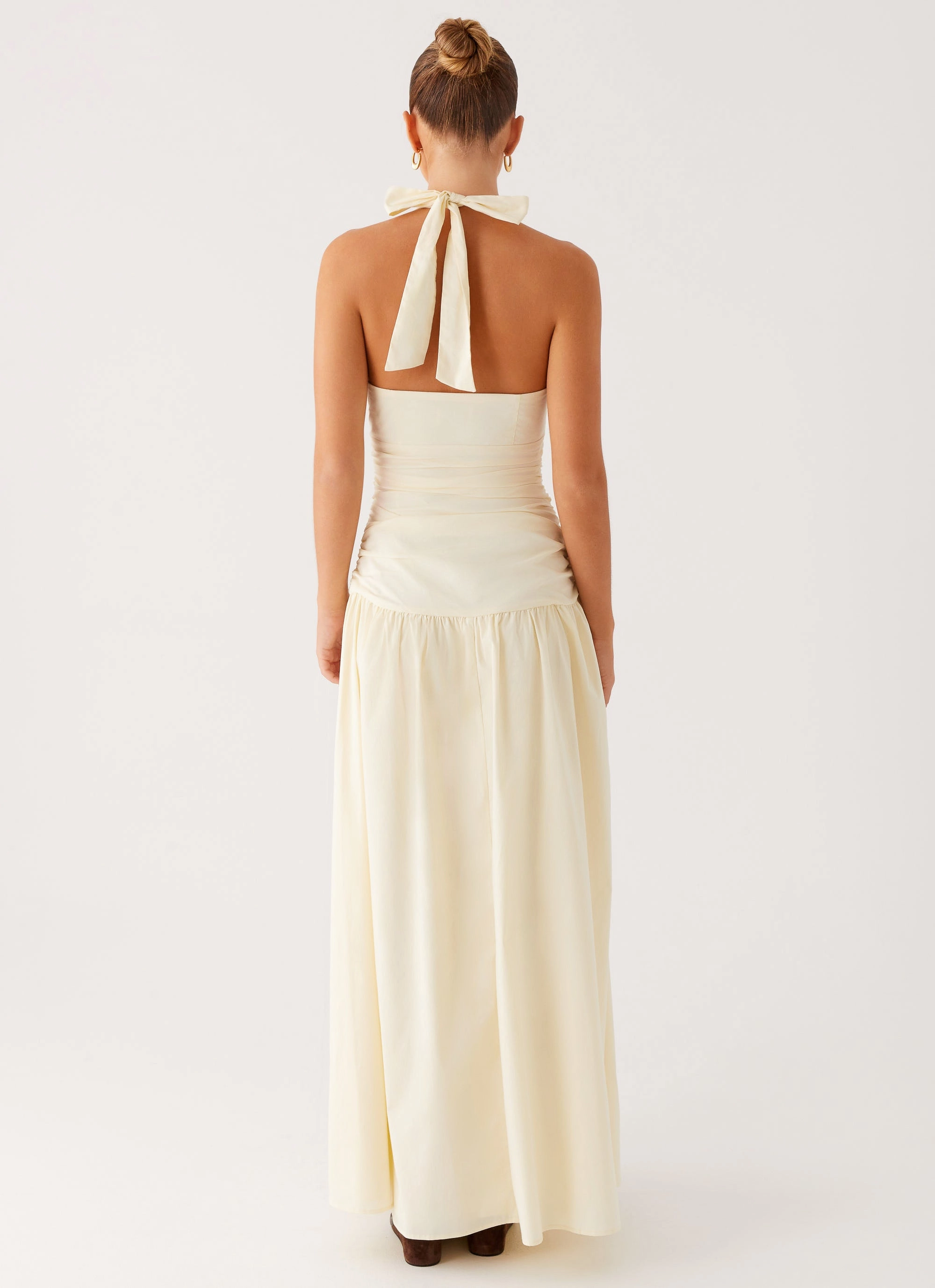 Val Maxi Dress - Lemon Sheer Light