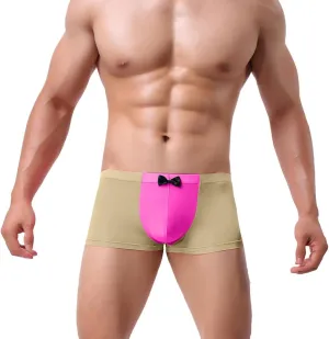 Valentines Day Gifts Men's Underwear Mesh Breathable Trunk Low Rise Cool Boxers No Fly Breathable Underpant Trunks