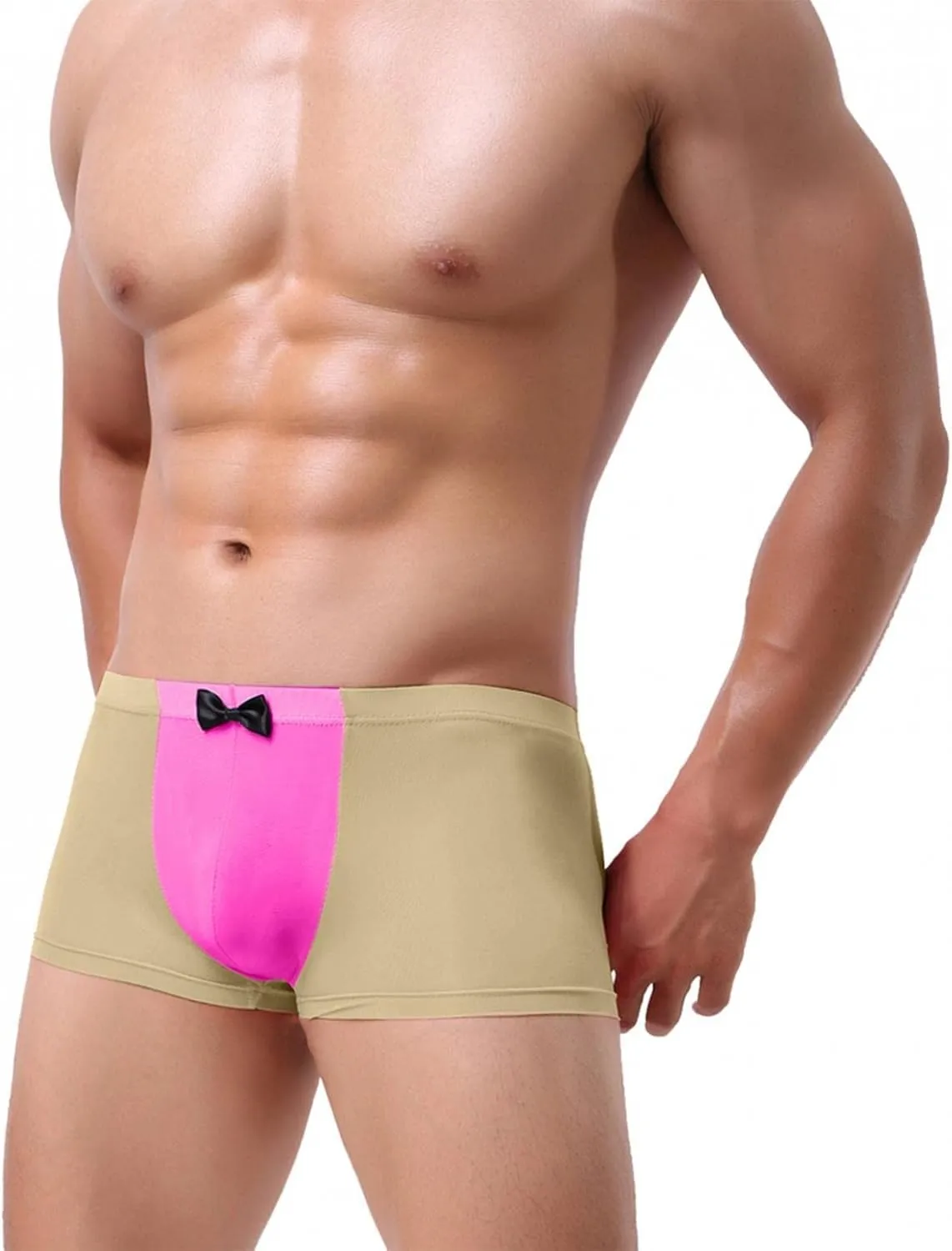 Valentines Day Gifts Men's Underwear Mesh Breathable Trunk Low Rise Cool Boxers No Fly Breathable Underpant Trunks