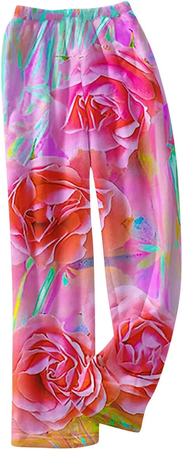 Valentines Pajamas Heart Plush Pj Pants Unisex Soft Fuzzy Pajama Bottoms Women Man Elastic Waist Fleece Lounge Pants
