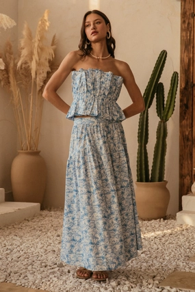 VALERIE PRINTED MAXI SKIRT Modern Luxe