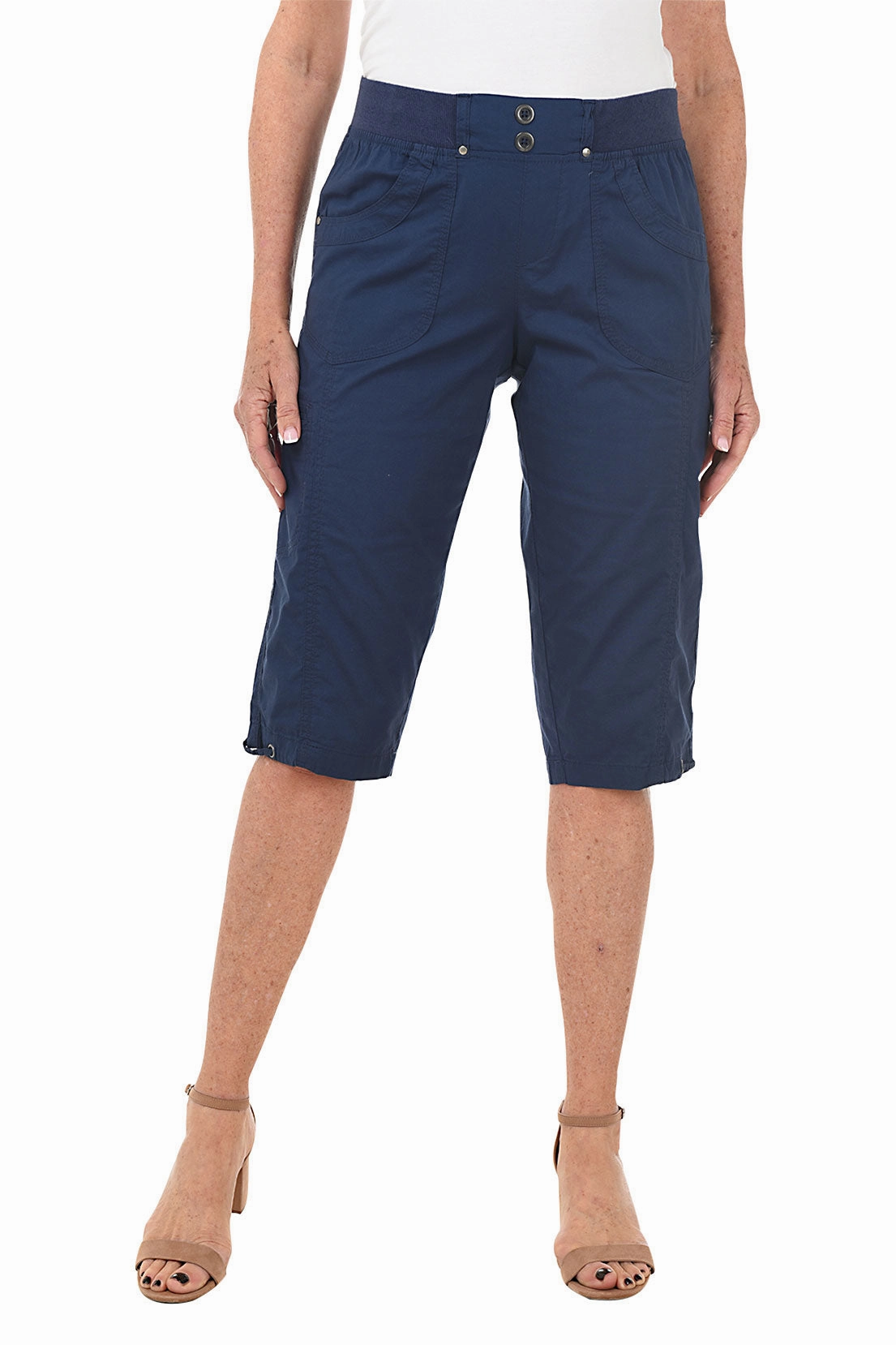 LightweightInsulation Valerie Pull-On Grommet Capri Pant