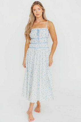 Vanessa Midi Dress in Blue *Final-Sale* Bright Feel