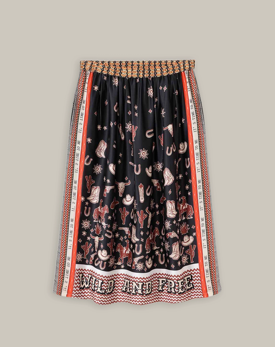 VANESSA PRINTED MIDI SKIRT Summer Outfit