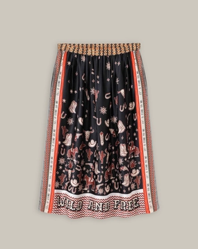 VANESSA PRINTED MIDI SKIRT Travel Influence Smooth Look