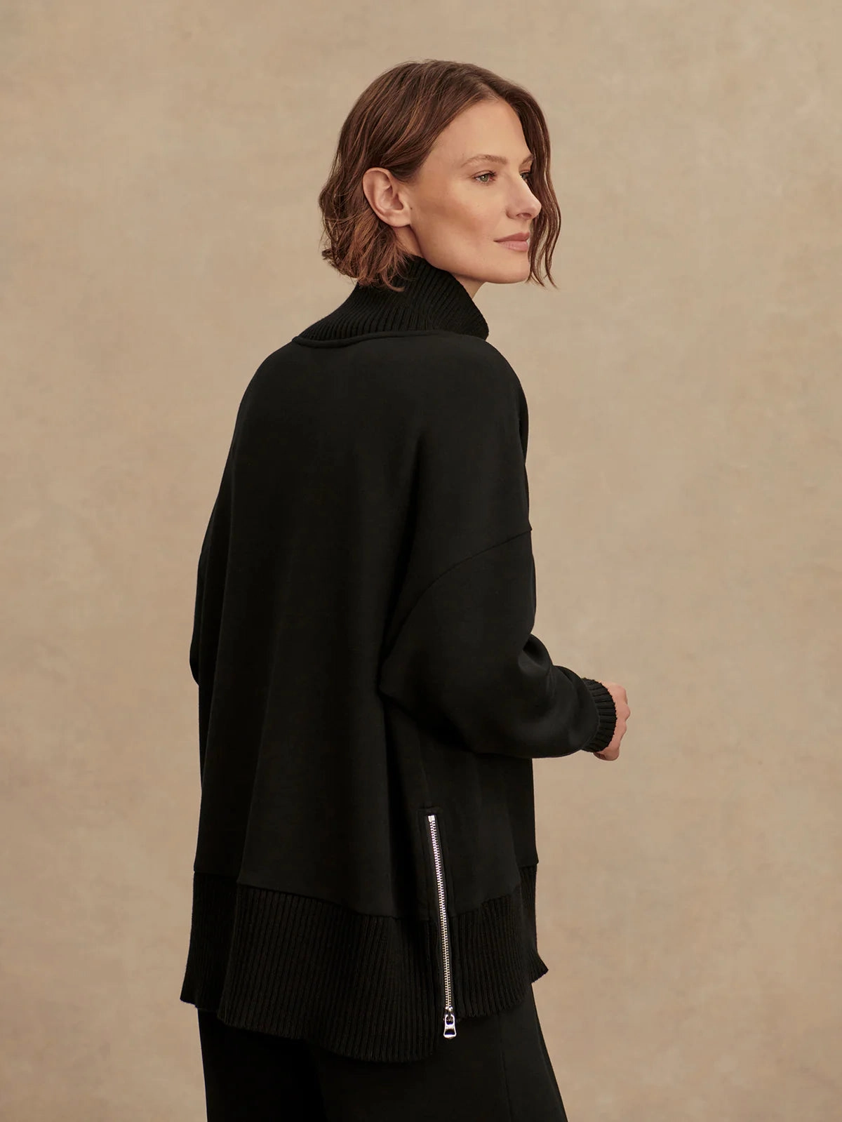 AntiPillingFinish Varley Barker High-Neck Sweat in Black