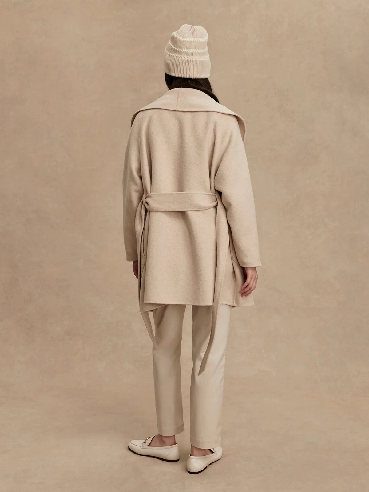 Varley Edgemere Wrap Jacket in Pumice Stone Marl StaticResistantFabric