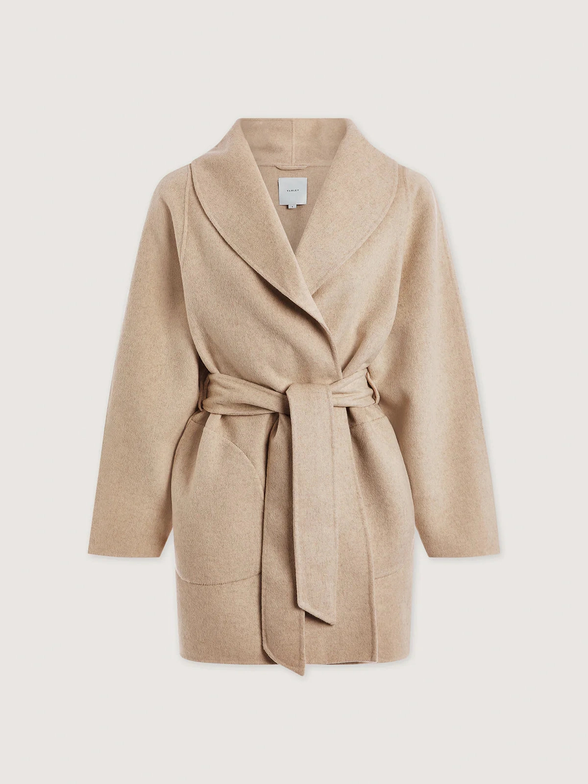 AllDaySoftness Varley Edgemere Wrap Jacket in Pumice Stone Marl