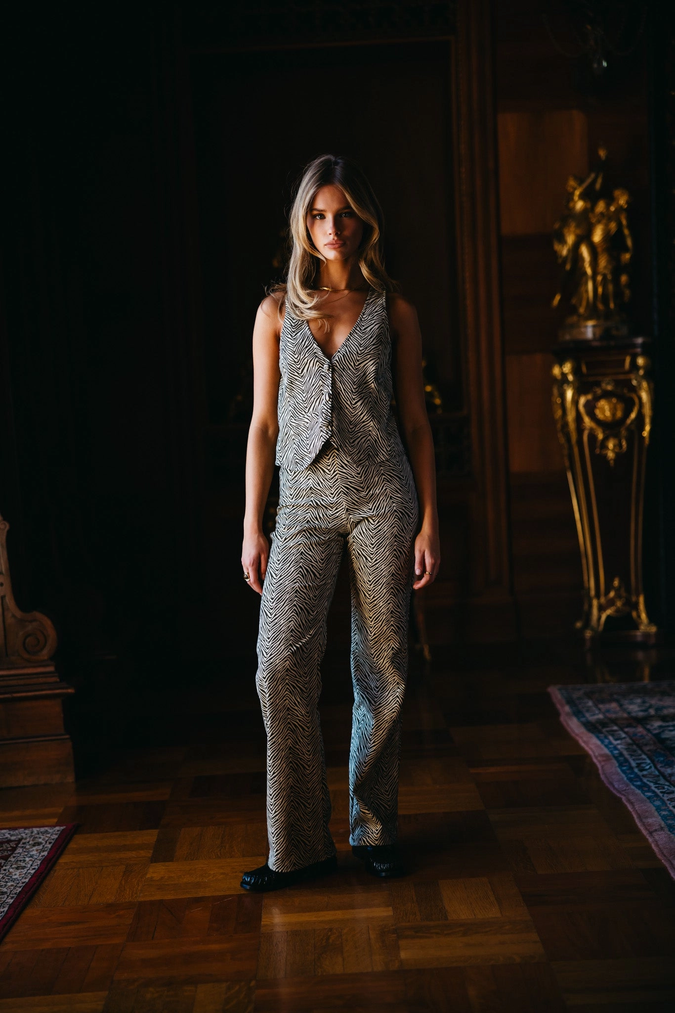 Veda Pant Woven Jacquard - Leon Durable Wear Sporty Chic