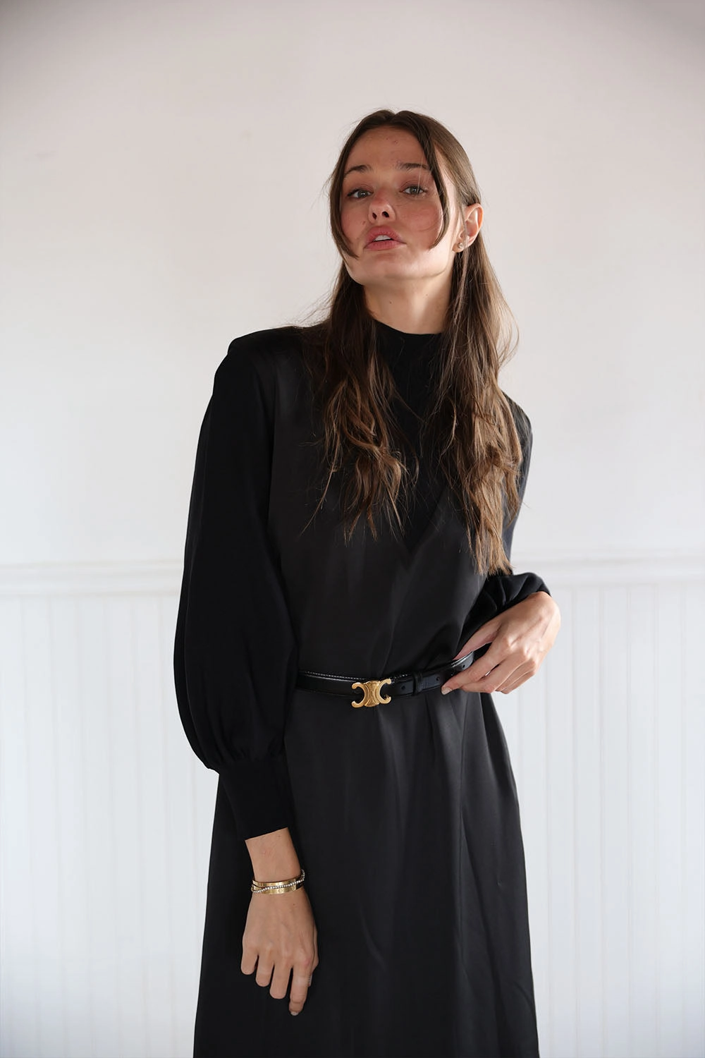 Live Soft Chic Spirit Vee Silk Knit Dress