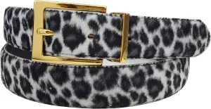 Vegan Faux Fur Belt in Animal Print