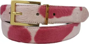 Vegan Faux Fur Belt in Animal Print