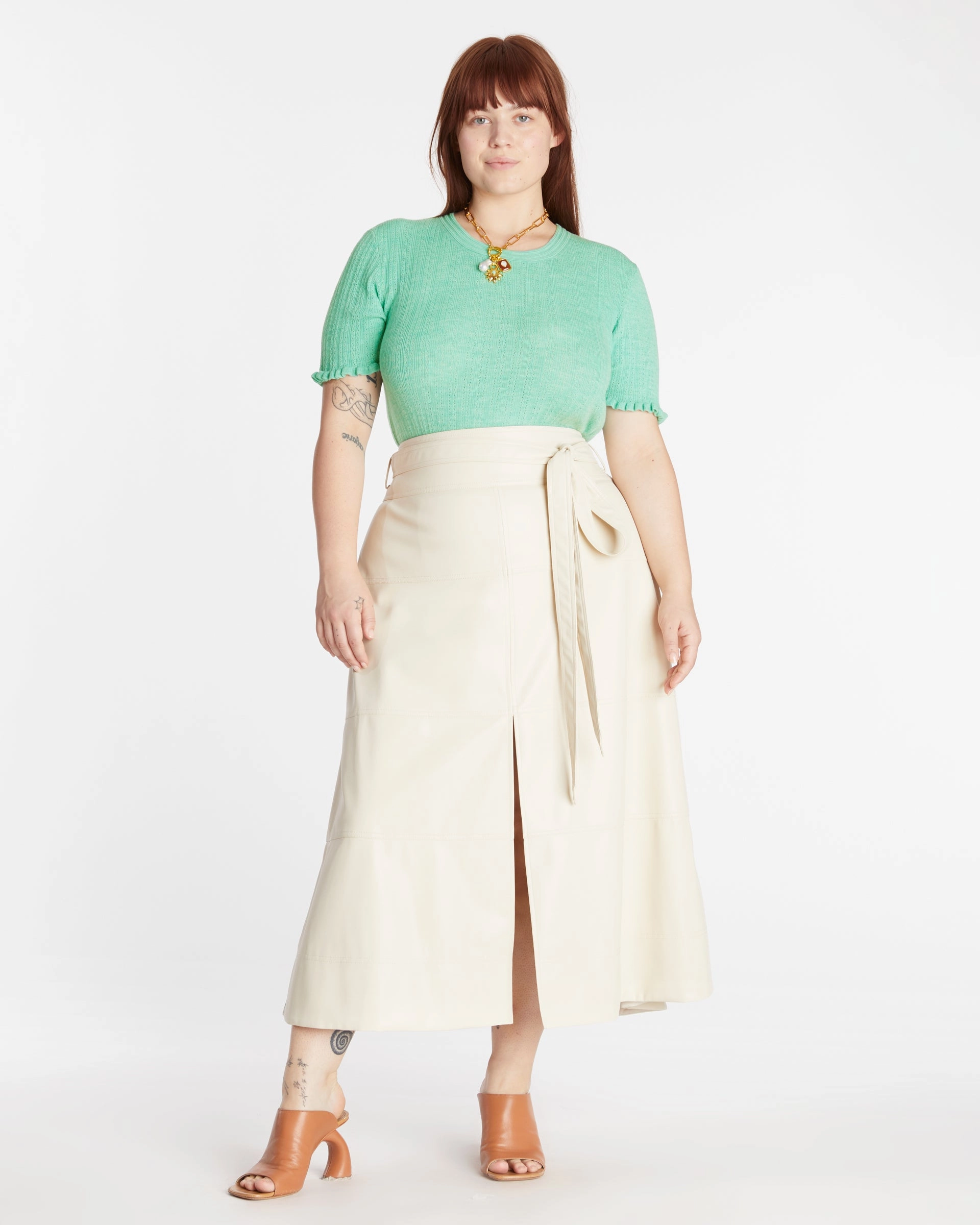 Flattering Style Everyday Comfort Fit Vegan Leather Hudson Skirt
