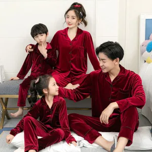 Velvet Family Pajamas Set