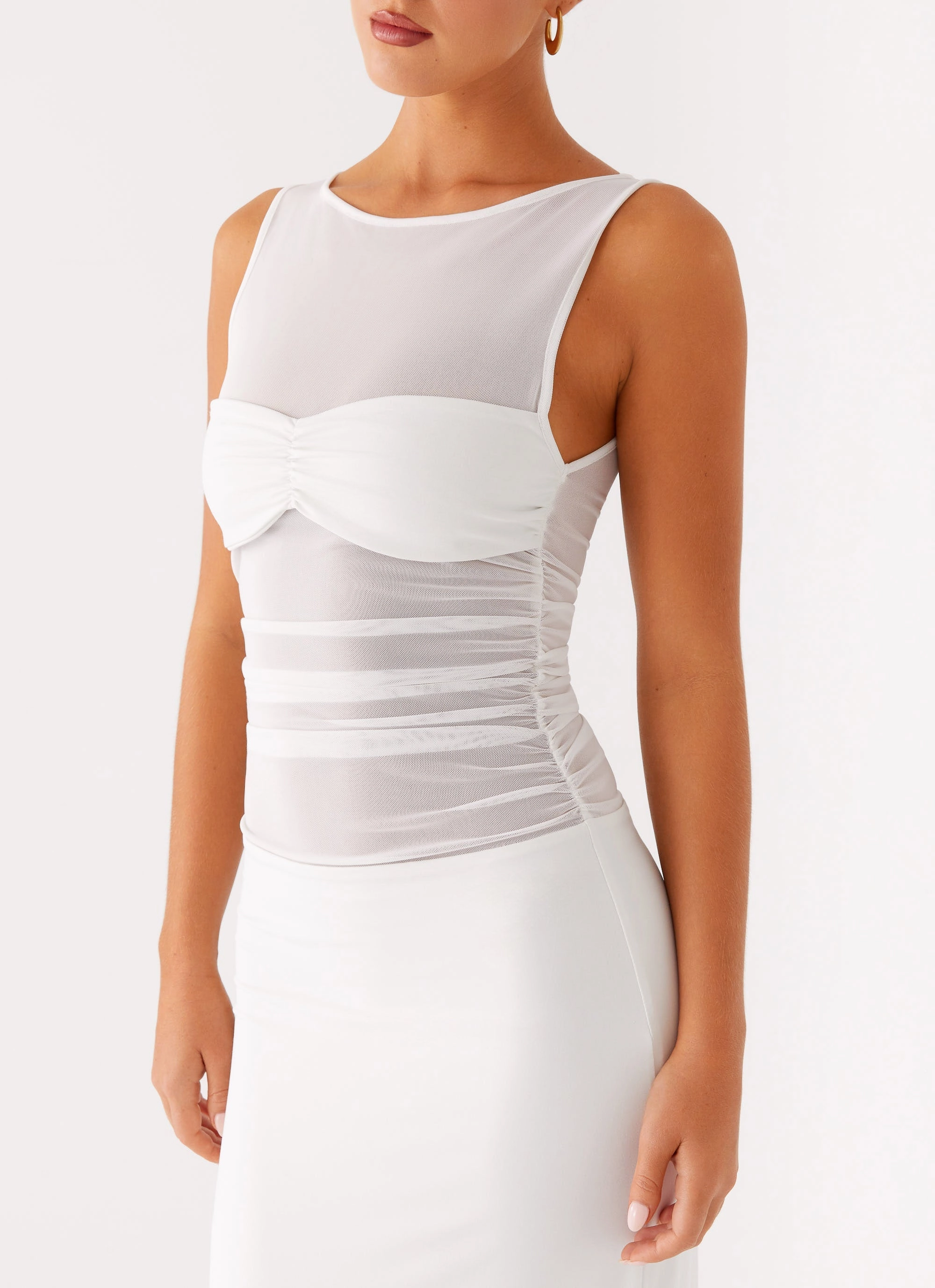 Sleek Touch Breathable Feel Wesley Maxi Dress - Ivory