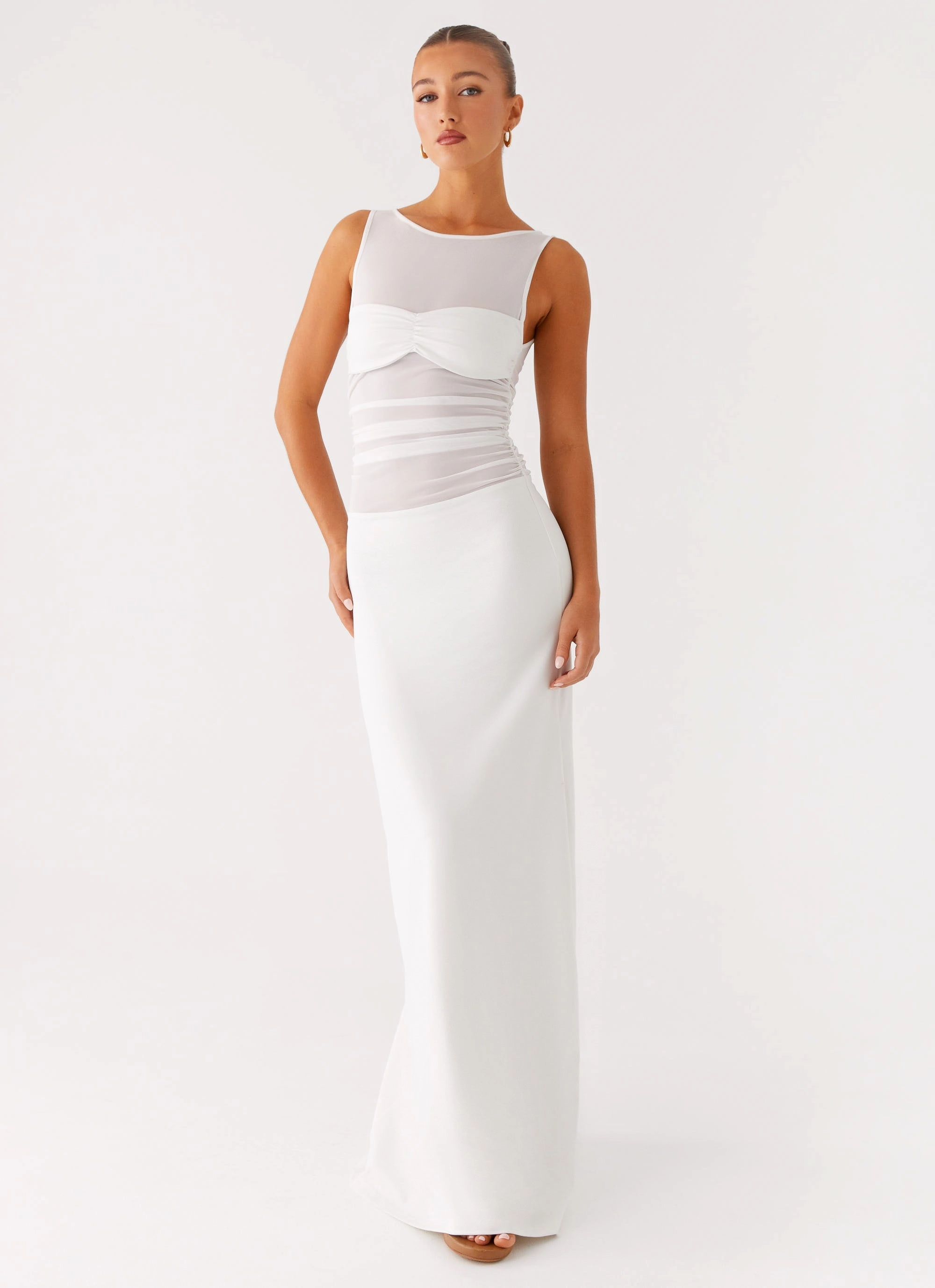 Edge Detail Wesley Maxi Dress - Ivory
