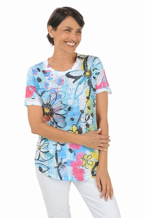 FadeResistant Coating Laura Short Sleeve Burnout Tee