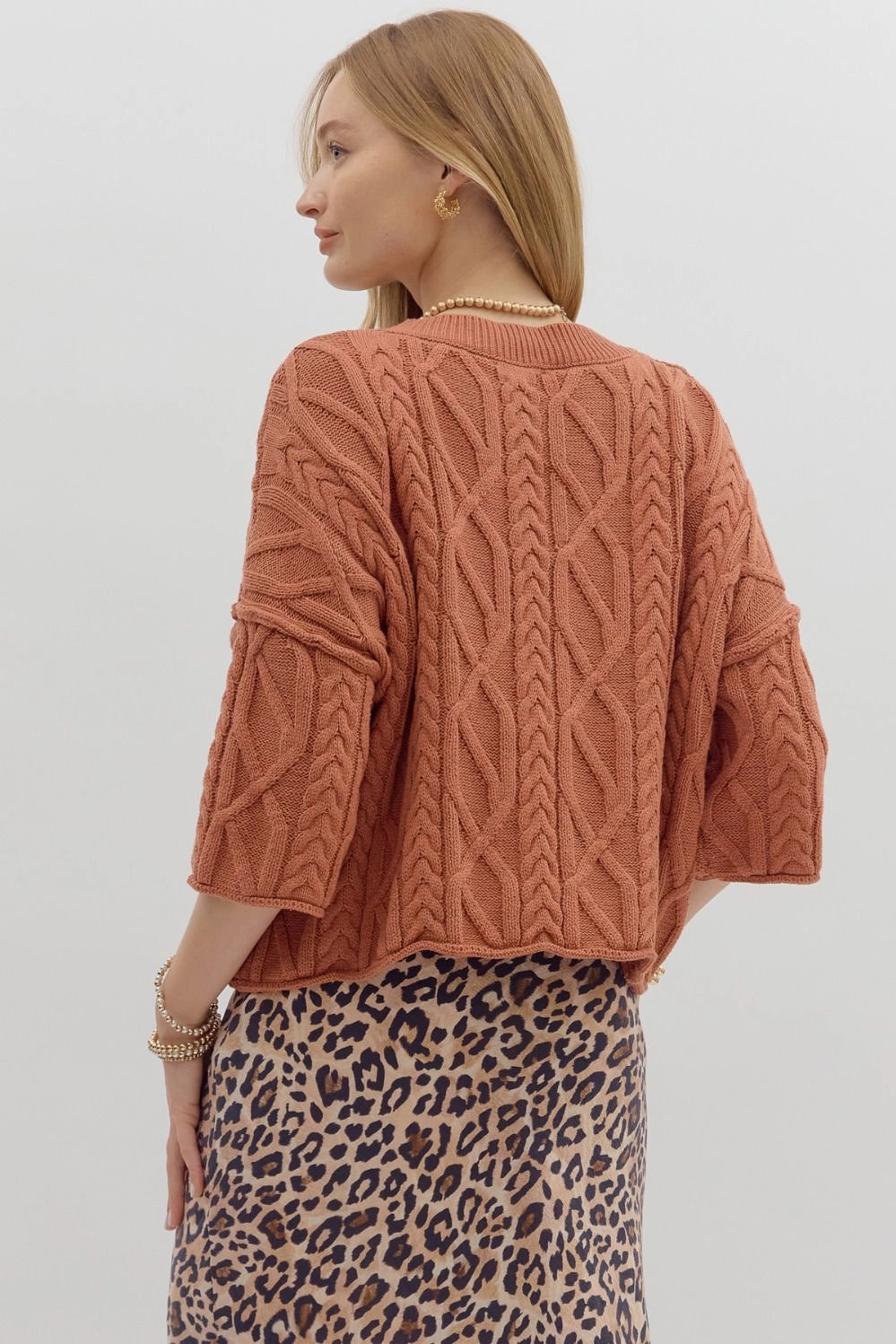 Something Extra Rust Sweater PolyesterBlend SolarReflectiveFinish
