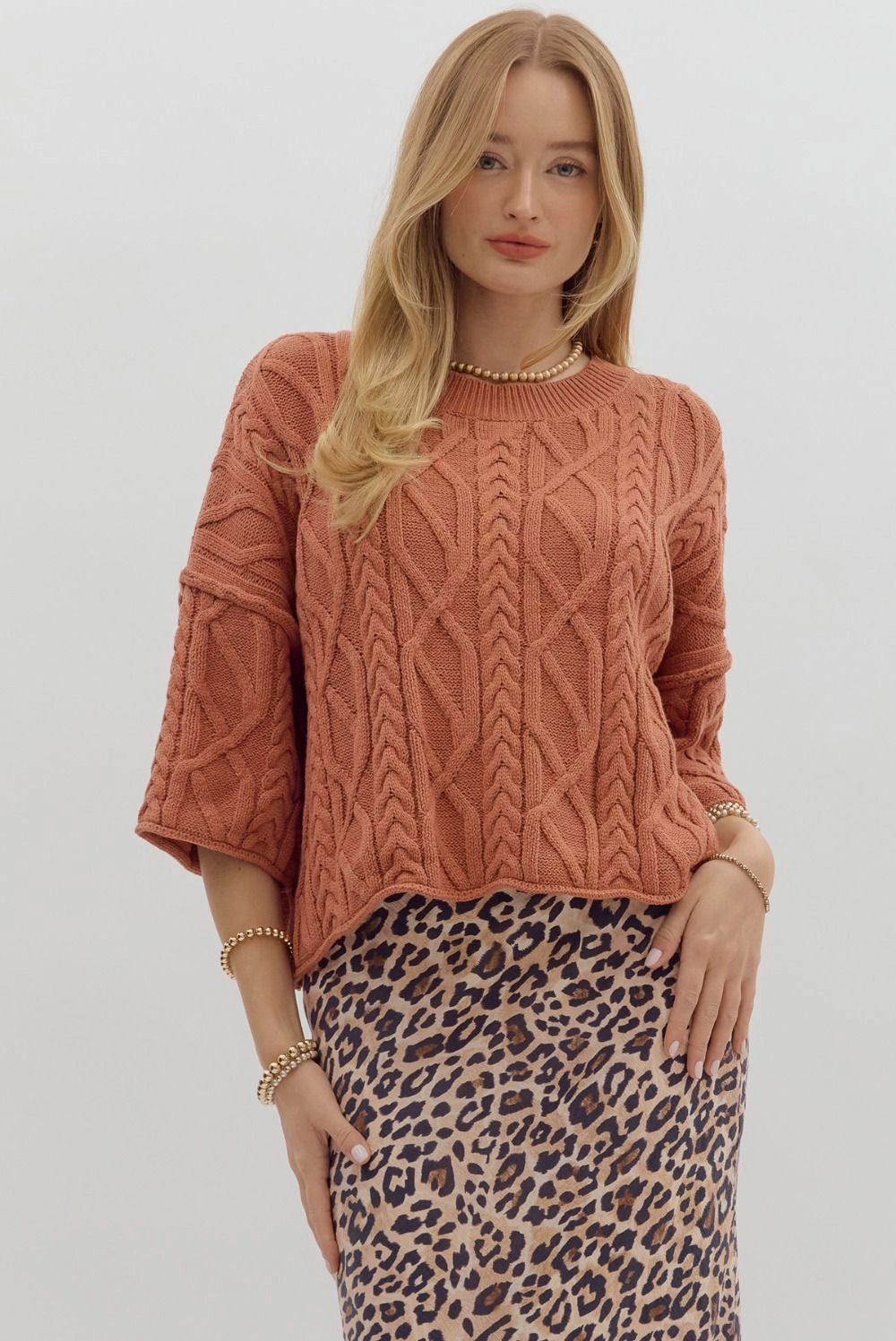 Versatile Layering Something Extra Rust Sweater