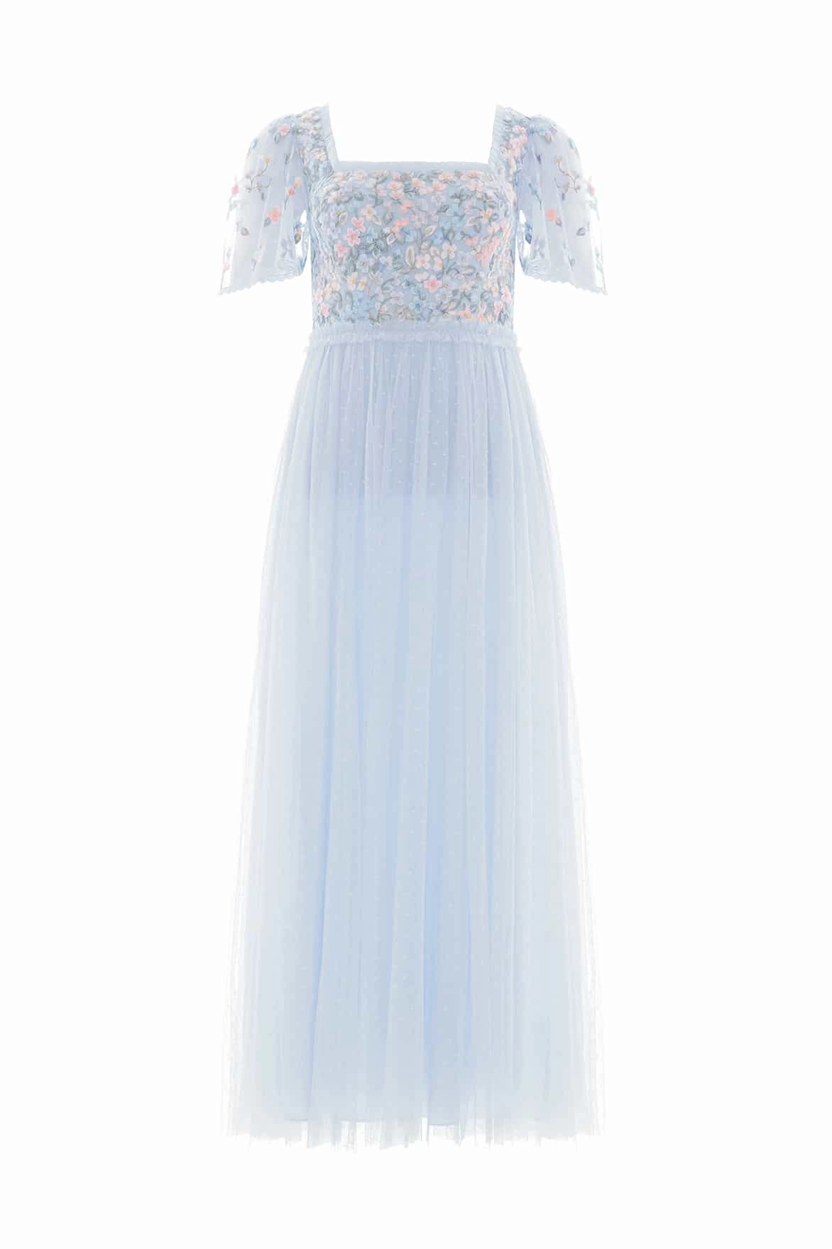 Versailles Ditsy Bodice Ankle Gown Understated Glam Grab Now
