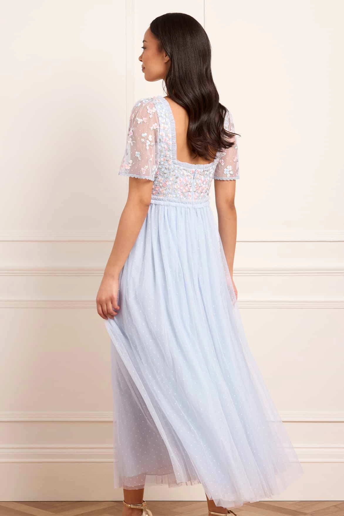 Versailles Ditsy Bodice Ankle Gown soft elegance Dreamy Drape