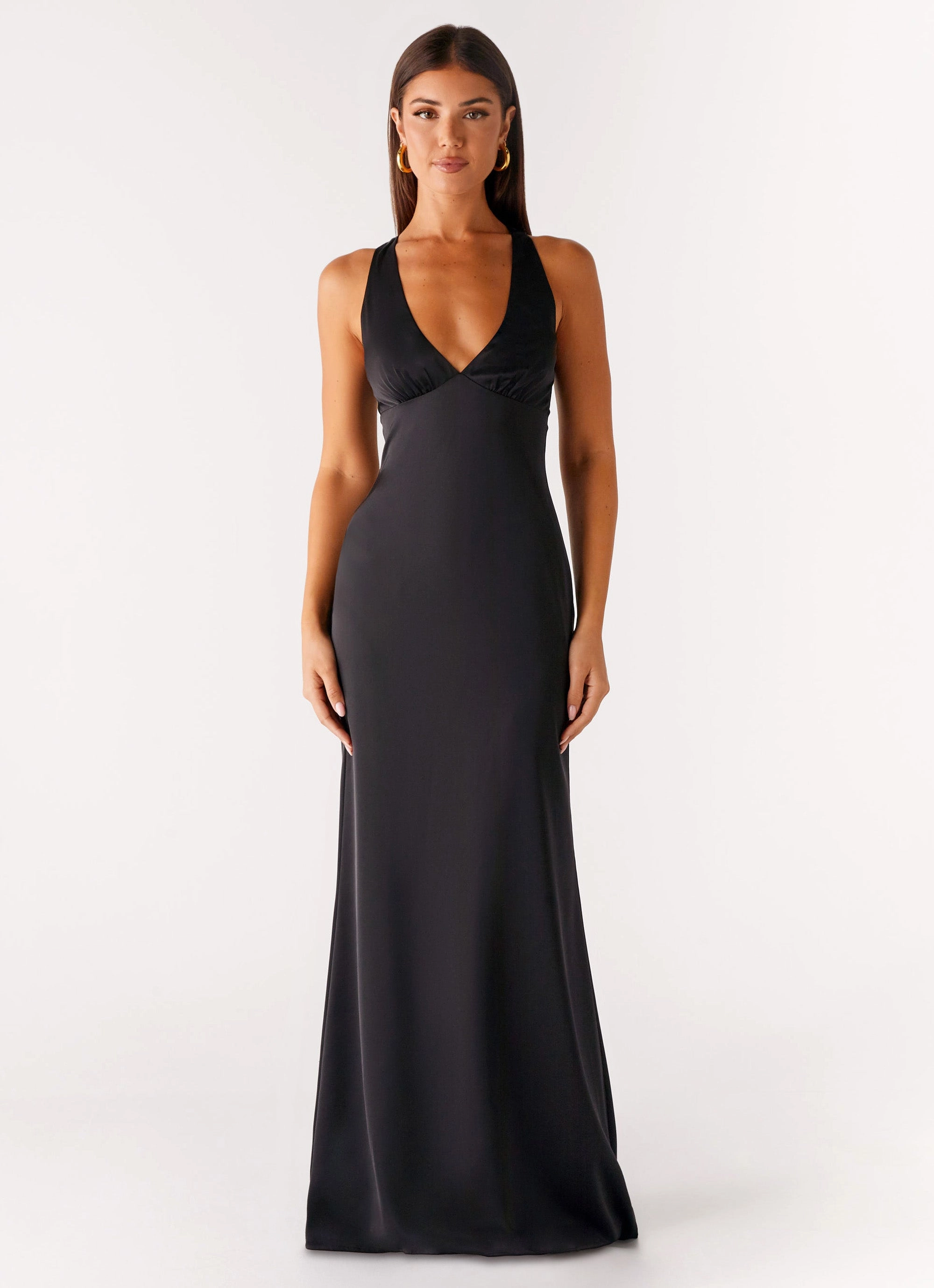 Desi Halterneck Maxi Dress - Black All-day Comfort
