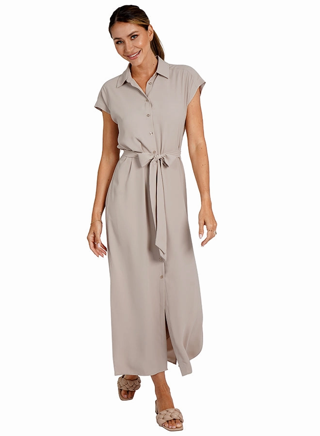 Maggie Dress Taupe Comfortable Touch