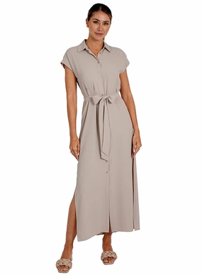Maggie Dress Taupe Light Fall Minimal Harmony