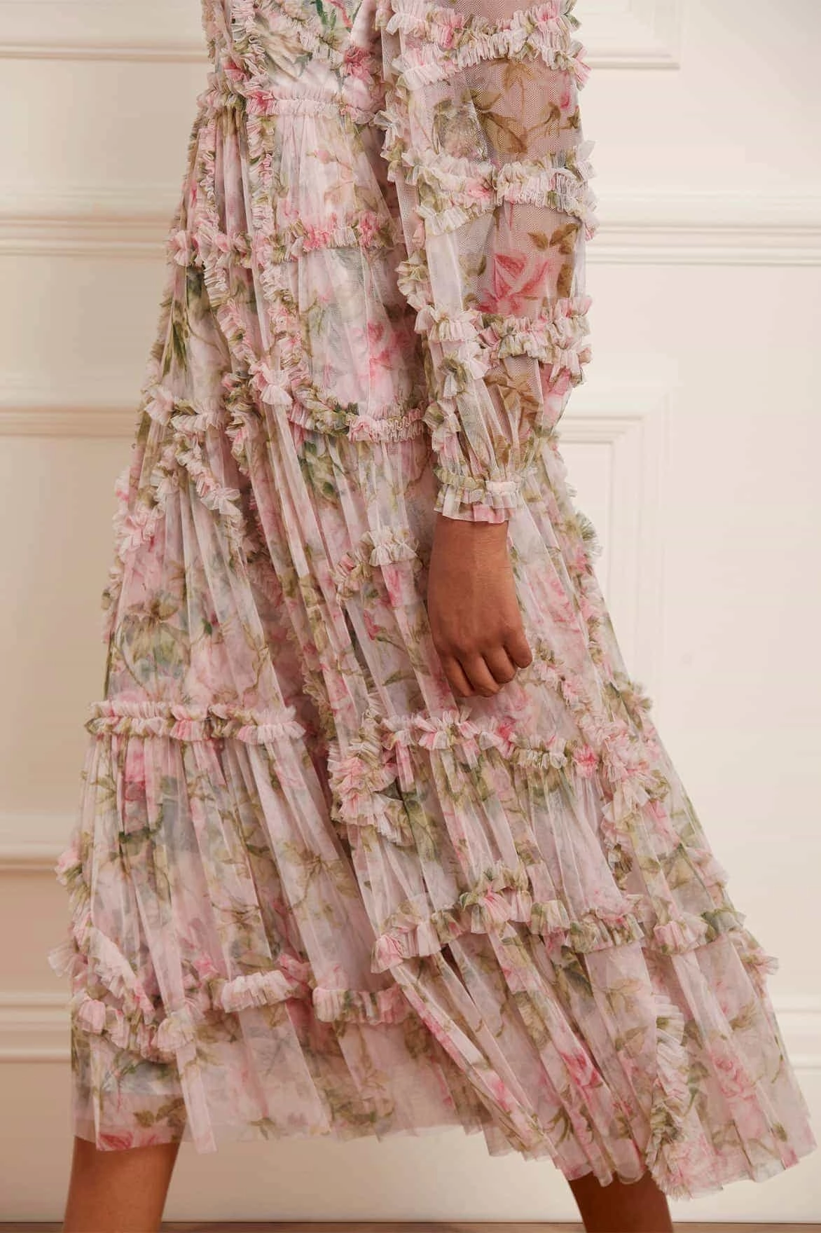 English Rose Diamond Ruffle Ballerina Dress Sleek Flex Simple Comfort