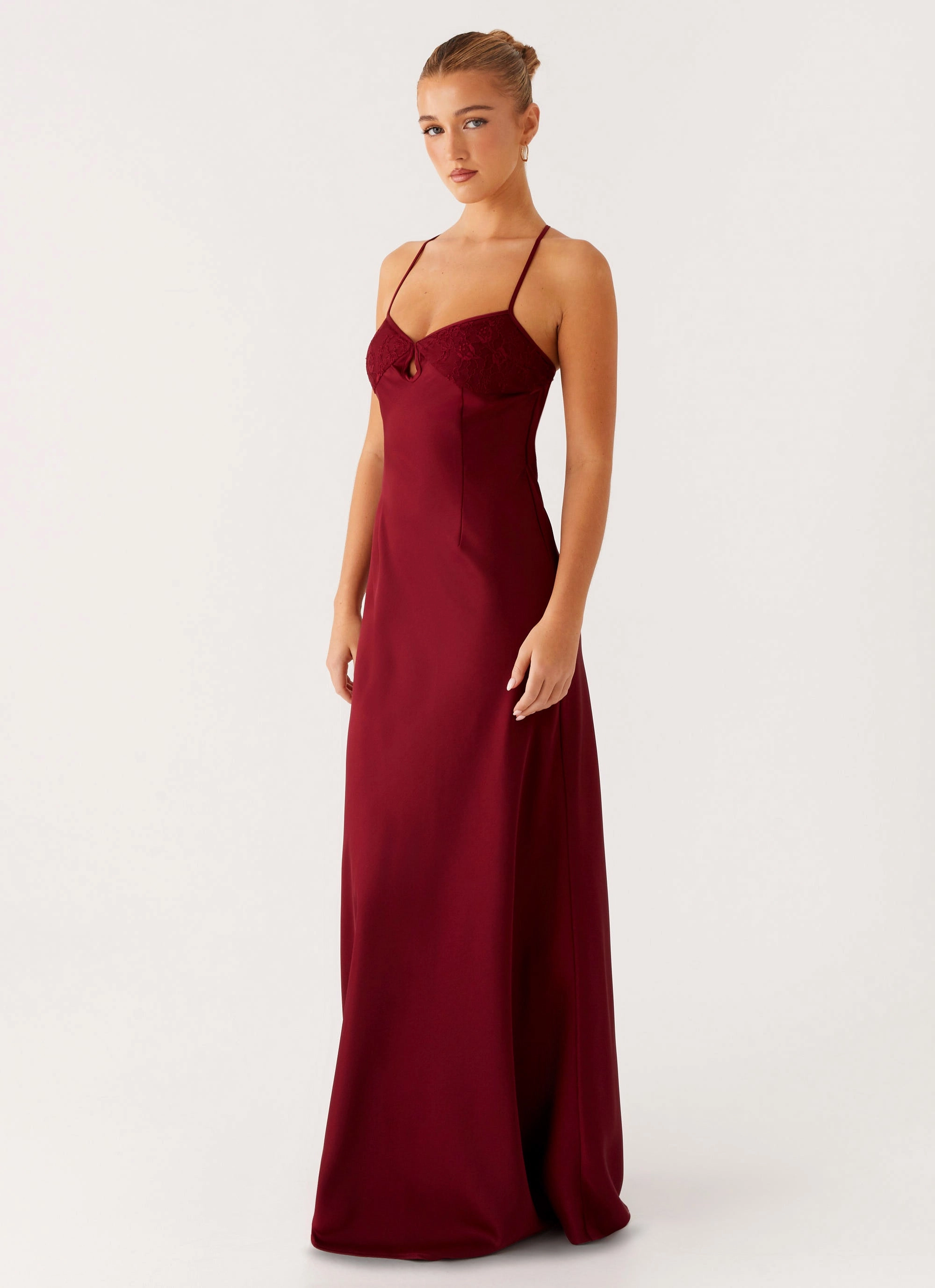 Joanie Maxi Dress - Maroon Wedding guest