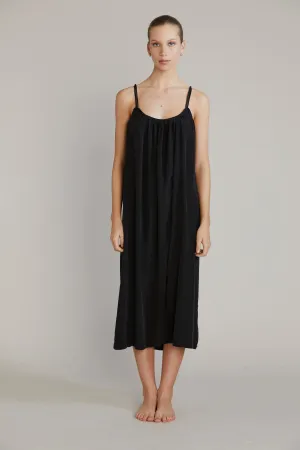 Victoria Silk Nightgown - Black
