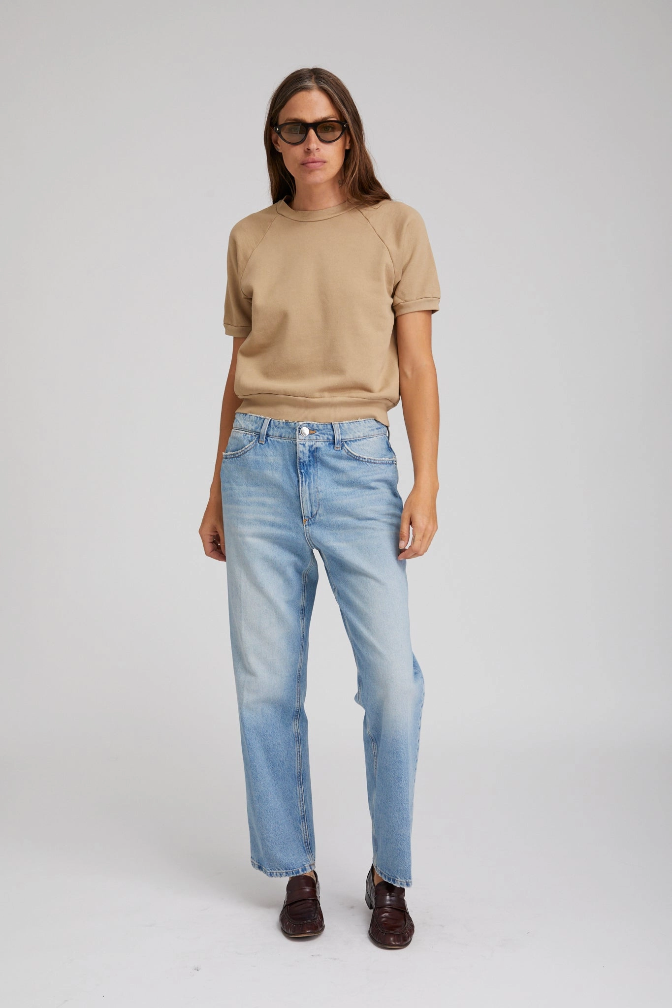 Victoria Boyfriend Denim Elasticized Waistband WrinkleFree Finish
