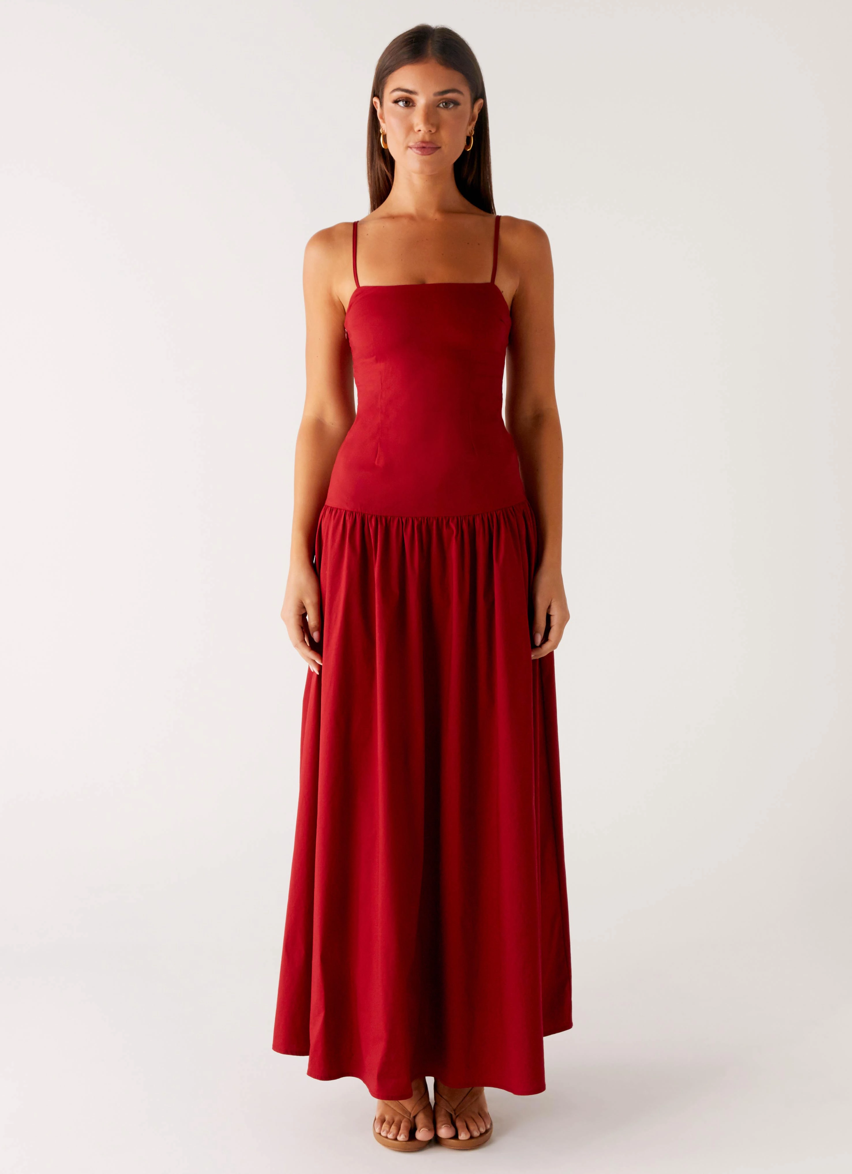 Lounge Texture Professional Comfort Vince Cami Maxi Dress - Deep Red