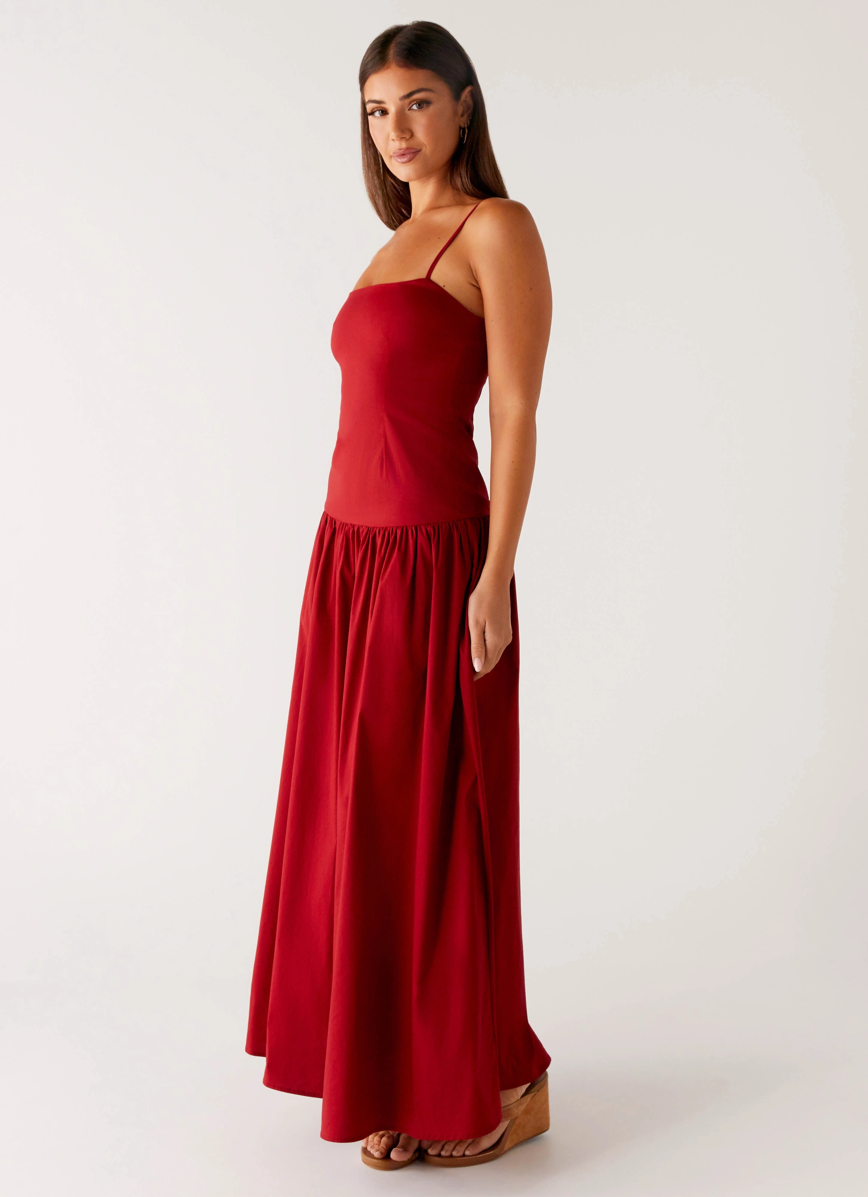 Polished Finish Vince Cami Maxi Dress - Deep Red