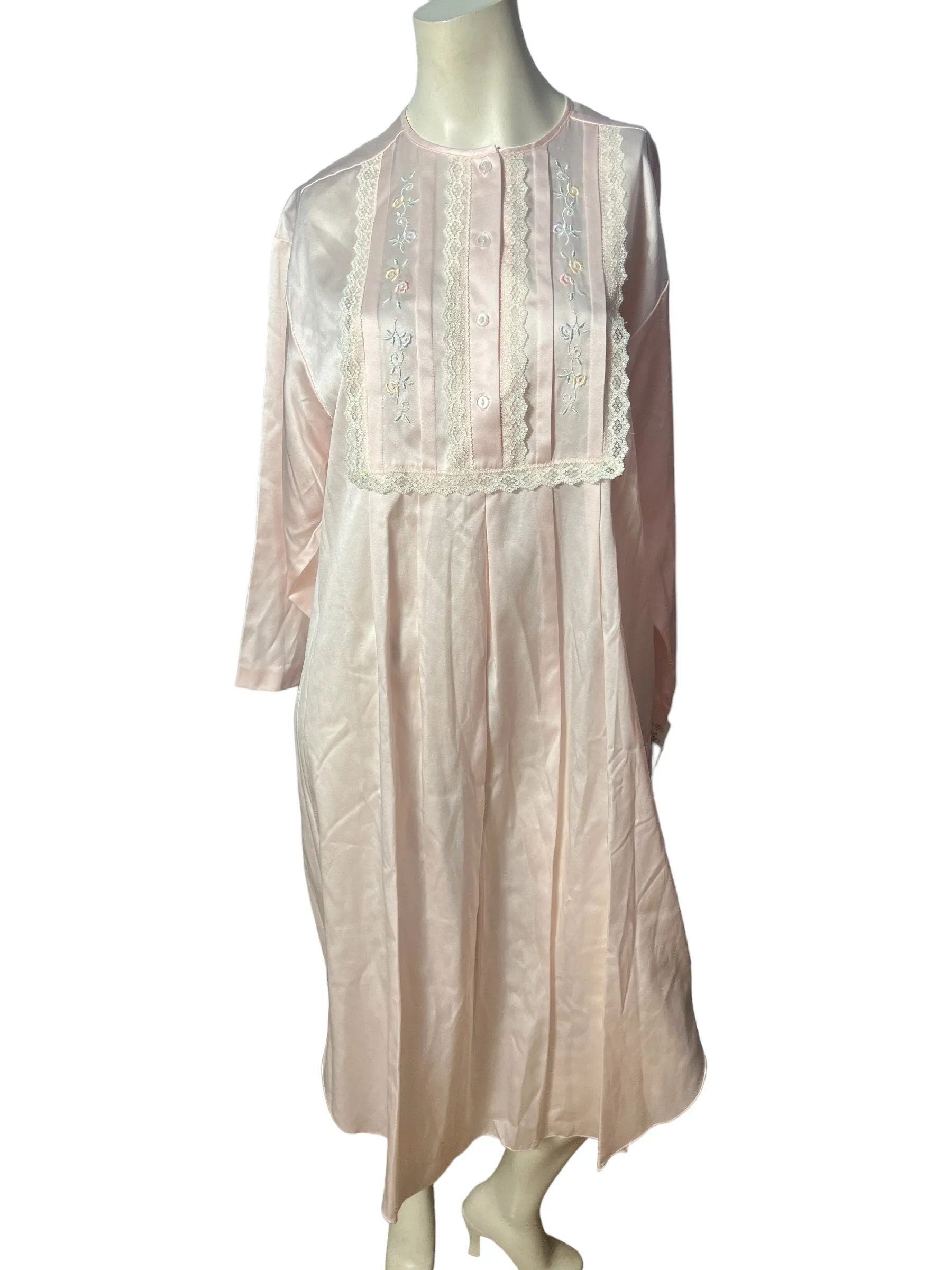 Vintage deadstock pink nightgown M Carole Hochman