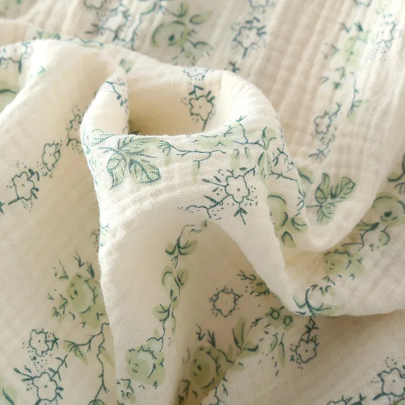 Vintage-Inspired Floral Cotton Pajamas Women’s Nightwear