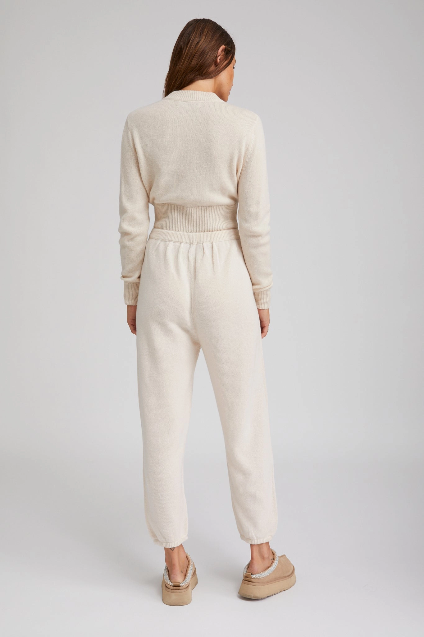 Non Chafing Side Seams Vintage White Cashmere Sweatpants
