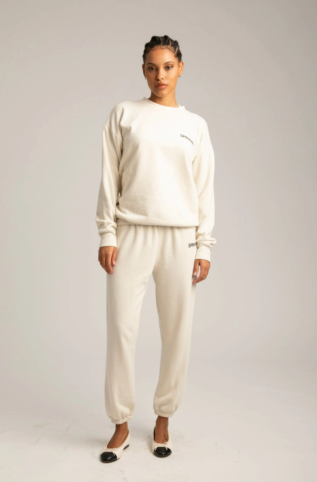 Shape Retention Fabric Vintage White Logo Sweatpants