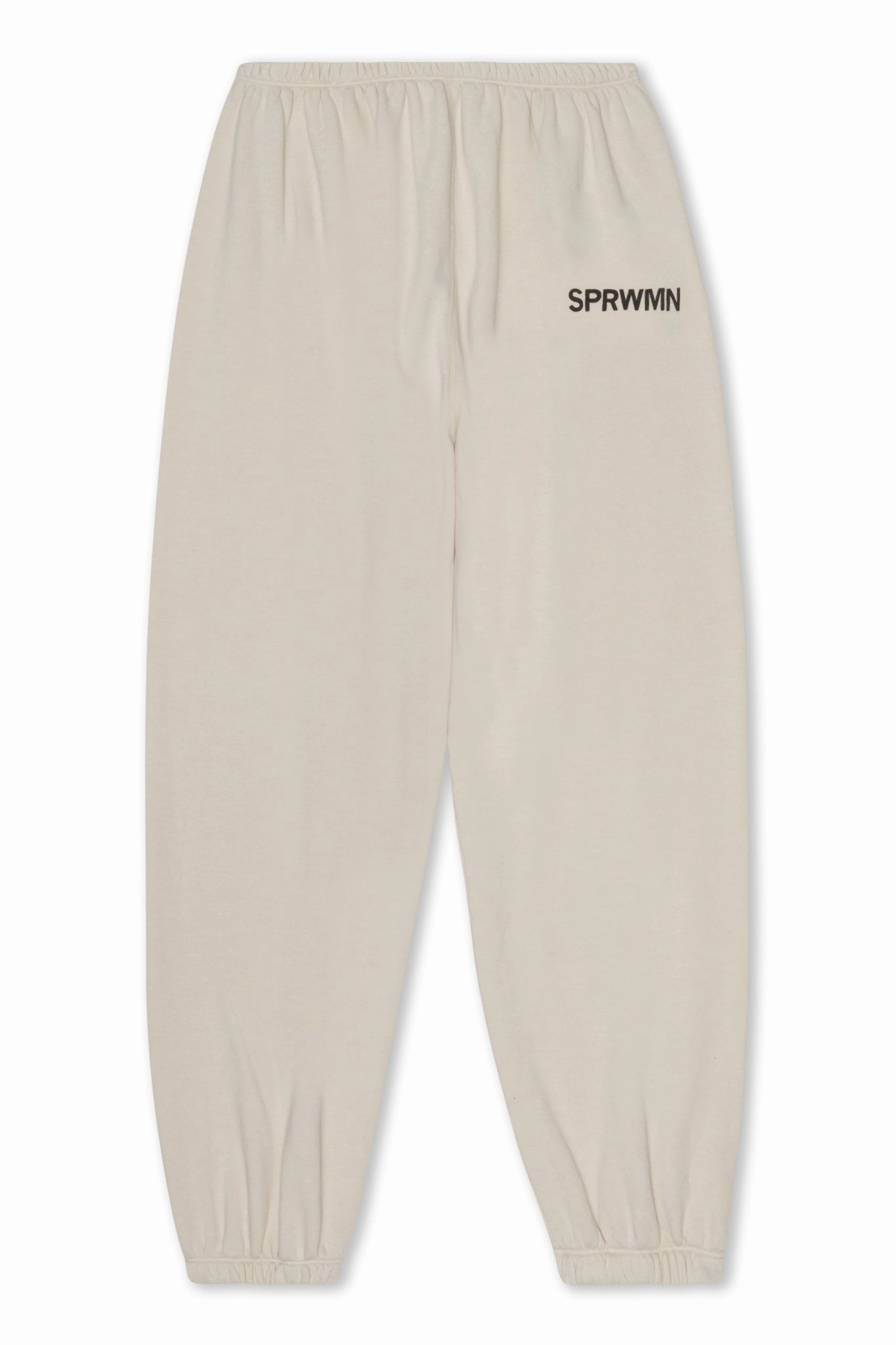 Vintage White Logo Sweatpants Ribbed Trim