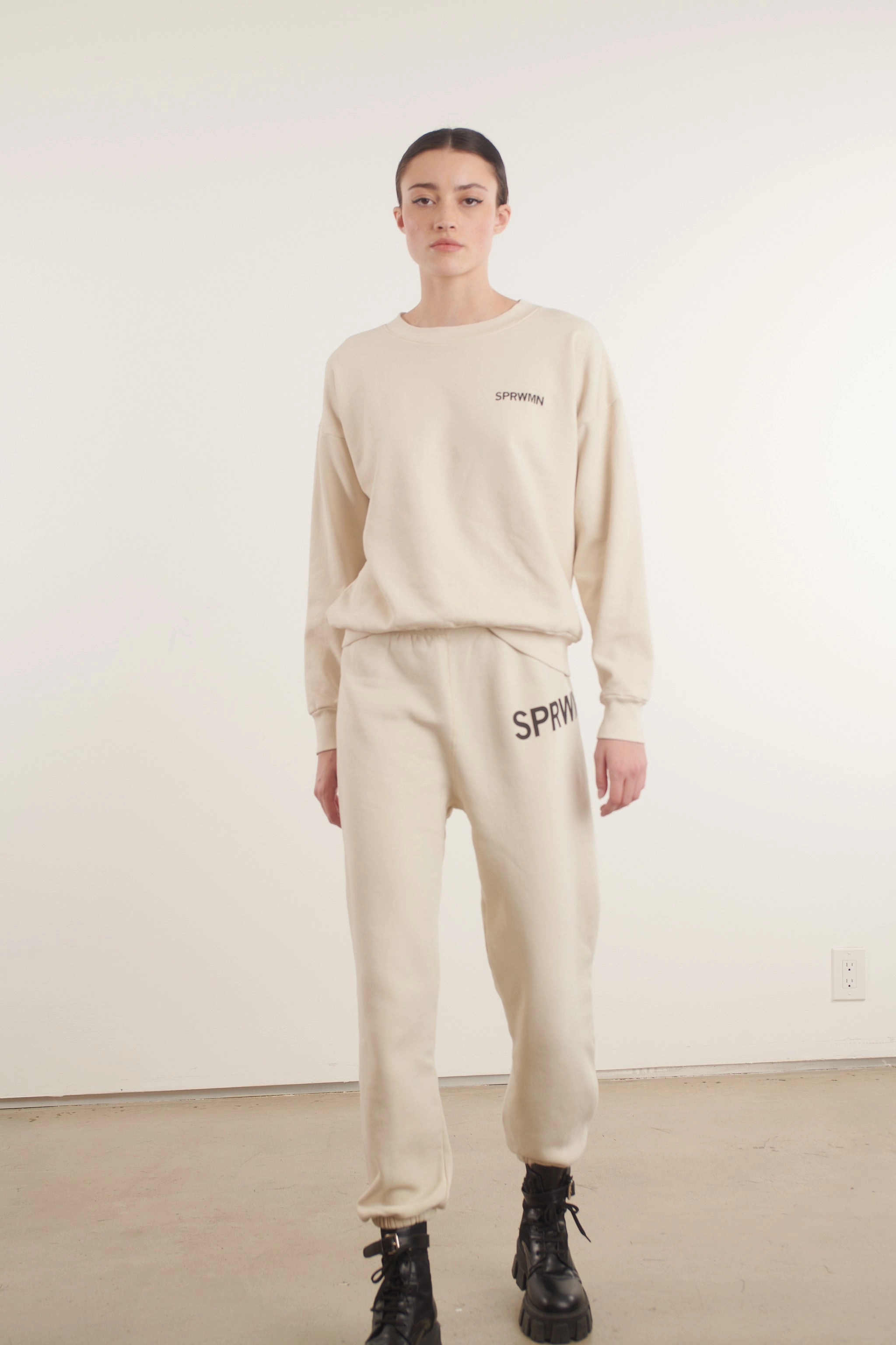 Vintage White Small Logo Sweatpants NonChafingEdges