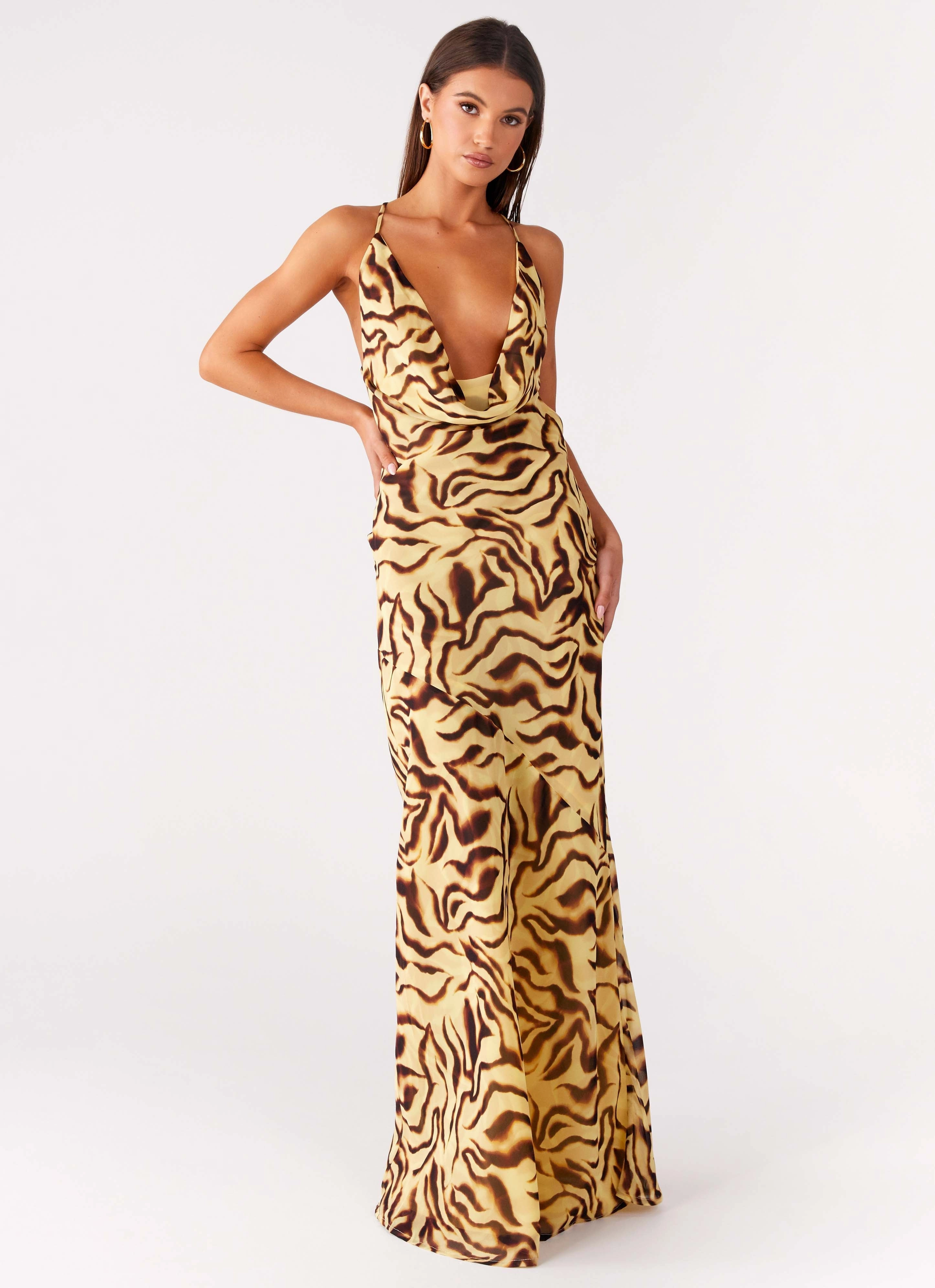 Viva Lune Maxi Dress - Laguna Print Flower Grace Trendy Design