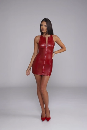 Crisscross Details Modern Cut VIXEN DRESS / SIMPLY RED