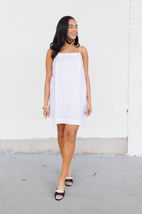 Weekend Style Warm Base ANDIE LINEN MINI DRESS