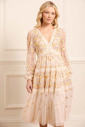 Soft Wear Stay Cool Garland Ribbon Midaxi Dress